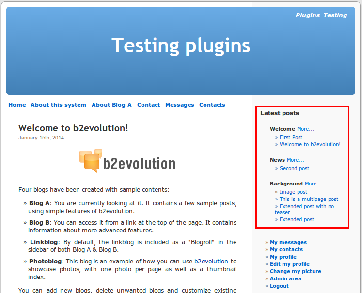 Latest Posts Widget