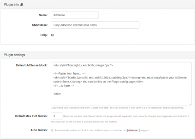 AdSense for b2evolution