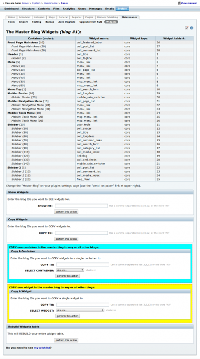 Widget Manager