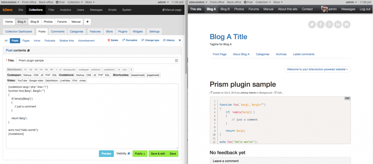 Prism plugin