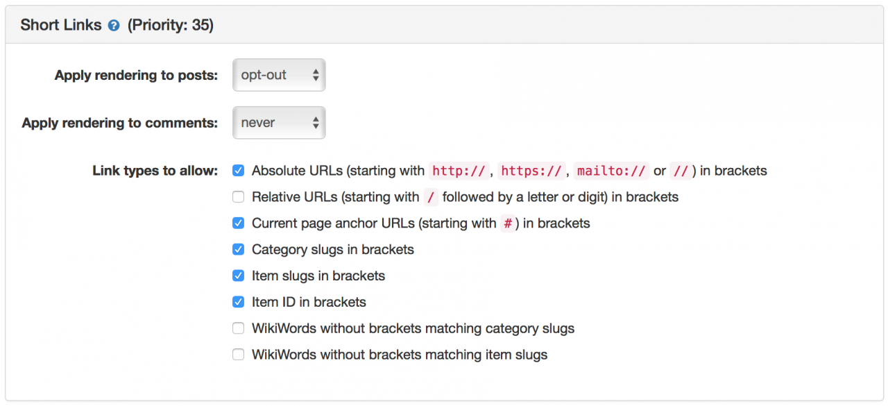 Short Links / ForeverLinks / Quick Links Plugin