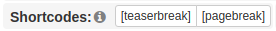 Short Codes Plugin